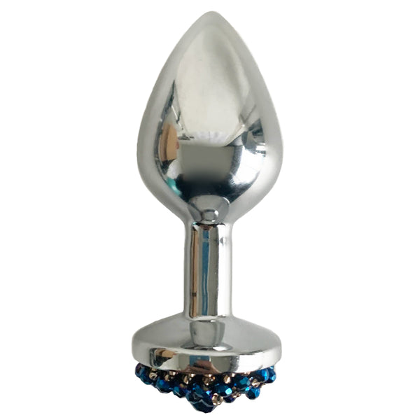 Blue And Gold Beaded Embellished Metal Butt Plug Anal Toys Sexyland 2137