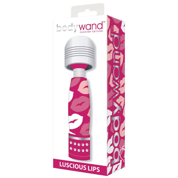 Bodywand Mini Vibrating Wand Massager Luscious Lips Pattern Sexyland