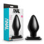 A box by Anal Adventures stands against a white backdrop and has a black PVC butt plug on it.