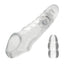 Performance Maxx Clear Ridged Penis Extension Sleeve Set