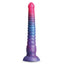 Colours Stacked 9" Ribbed Liquid Silicone Dildo With Suction Cup