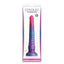 Colours Stacked 9" Ribbed Liquid Silicone Dildo With Suction Cup