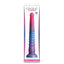 Colours Stacked 12" Ribbed Liquid Silicone Dildo With Suction Cup