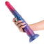 Colours Stacked 12" Ribbed Liquid Silicone Dildo With Suction Cup
