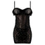 Exposed Glitz & Glam Sequin Mesh Strappy Cutout Dress & Thong