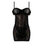 Exposed Glitz & Glam Sequin Mesh Strappy Cutout Dress & Thong - Curvy