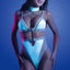 Fantasy Lingerie Glow Prismatic Iridescent Collared Bodysuit