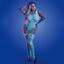 Fantasy Lingerie Glow Illuminate Crotchless Teddy Bodystocking - Curvy