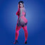 Fantasy Lingerie Glow Wavelength Rhinestone Cutout Bodystocking - Curvy