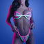 Fantasy Lingerie Glow Head Rush Strappy Contrast Lingerie Set