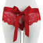 JSY Crotchless Sheer Lace & Tie-Up Ribbon Bow Thong