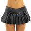 JSY Double Layered Ruffle Wet Look Micro Skirt