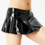 JSY Wet Look Zip-Up Micro Mini Skirt