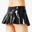 JSY Wet Look Zip-Up Micro Mini Skirt