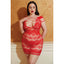 Killer Legs Darling Multi-Net Criss-Cross Mini Dress & Thong - Curvy