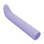 A mini purple g-spot vibrator lays flat on a white backdrop with an easy twist-dial on the base.