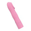 A pink ridged mini vibrator with a twist dial on the base.