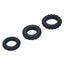 Leto Stay Hard Textured Silicone Cock Rings 3-Pack