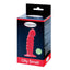 A box by Malesation stands on a white backdrop with a red ribbed suction cup dildo on it. 