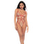 Mapale Peaked Underwire Contrast Cage Strap Sheer Mesh Teddy