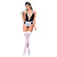 Mapale Sexy French Maid Criss-Cross Bodysuit Costume Set