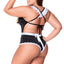 Mapale Sexy French Maid Criss-Cross Bodysuit Costume Set - Curvy