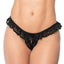 Mapale Peekaboo Crotch & Open-Rear Ruffled Lace Panty