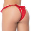 Mapale Peekaboo Crotch & Open-Rear Ruffled Lace Panty