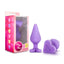 Naughtier Candy Hearts Platinum Silicone Butt Plug