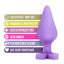 Naughtier Candy Hearts Platinum Silicone Butt Plug