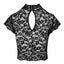 Noir Handmade Essence Sheer Lace Mock Neck Top