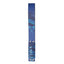 A blue holographic snake print faux leather slapper paddle lays flat on a white backdrop with a laddered handle texture. 