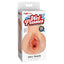 A box with a realistic self-lubricating vagina stroker on it by Pipedream sits against a white backdrop.