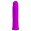 A magenta bullet vibrator stands against a white backdrop and showcases its concentric rings on the tip. 