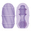 Inside features of a Pretty Love purple textured egg stroker showcasing its thick and thin ridges inside.l