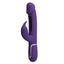 A dark purple g-spot tapping rabbit vibrator with a phallic shaped head. 