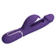 A dark purple g-spot tapping rabbit vibrator with a 4-button control panel on the front base handle. 