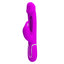 A magenta g-spot tapping rabbit vibrator with a phallic shaped head.