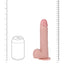 RealRock Realistic 8" Vibrating Rotating Dildo With Balls & Suction Cup