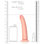 RealRock Realistic 7" Slim Dildo With Suction Cup