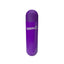 A purple rechargeable bullet vibrator stands against a white backdrop featuring a compact size.