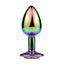 Sexyland Chroma Rainbow Metal Butt Plug With Round Gem - Small