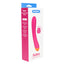 A package by Sexyland stands on a white backdrop with a pink warming g-spot vibrator on it. 