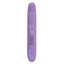 A purple rabbit g-spot vibrator stands on a white backdrop and showcases its 3 button panel on the base handle.