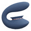 A blue hands free vibrating suction stimulator with a 3-button panel.