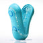 An ocean blue Tenga masturbator that flips open with a series of textured orbs inside with a wavy texture.  