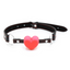 Yiwu Solid Silicone Heart Gag With Faux Leather Strap