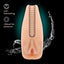 M Elite Natasha Self-Lubricating Vibrating Vaginal Stroker has a ribbed internal texture + a vibrating bullet for more stimulation. The soft TPE self-lubricates w/ water or saliva for a wet & wild ride! Waterproof.