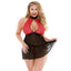 Fantasy Lingerie Curve - Valentina Halter Keyhole Babydoll & Panty - 