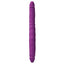 Colours Double Pleasure 12" Dual-Ended Dildo has a veiny 12" shaft with differently sized tapered heads to suit whatever mood you and/or a partner are in. Purple.